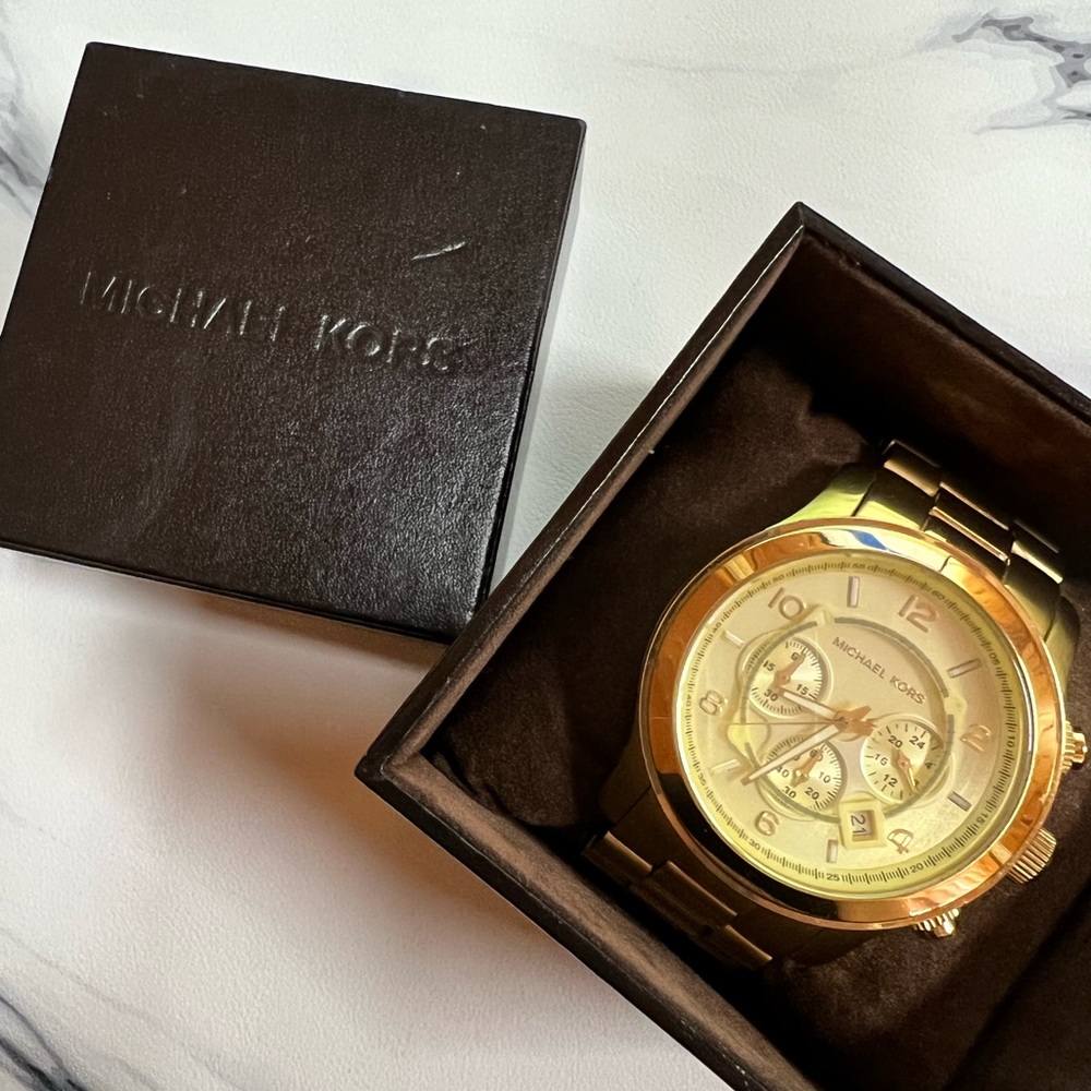 Authentic Michael Kors Oversized Gold Watch